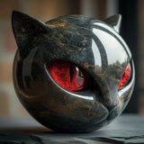 NyxCharm | Mystical Black Cat Head Sculpture