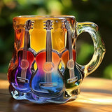 Handcrafted Mug Featuring 3D Guitar Designs